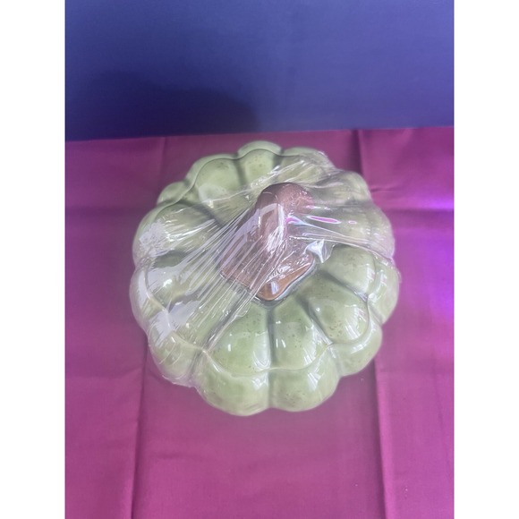 NEW Stoneware Green Pumpkin Bowl By Chris Madden (2361) - Picture 4 of 5